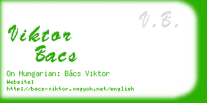 viktor bacs business card
