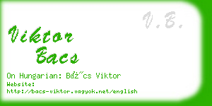 viktor bacs business card